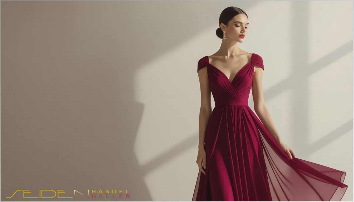 Seidenstoff aus Chiffon - Winterberry